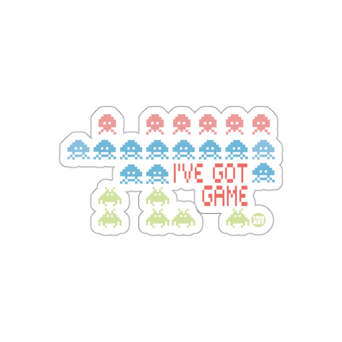 Pixel Art Video Game Invaders I've Got Game sticker