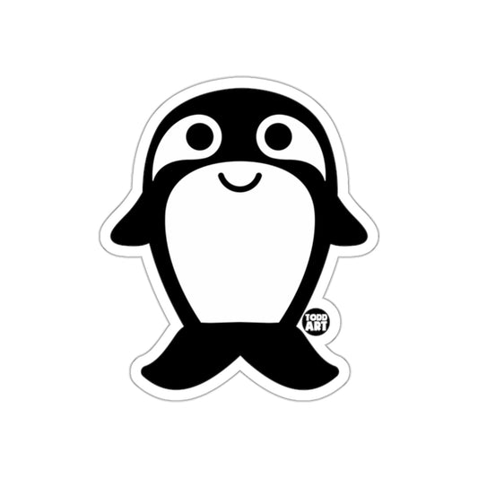 Cute Smiling Penguin by Todd Art Sticker Design