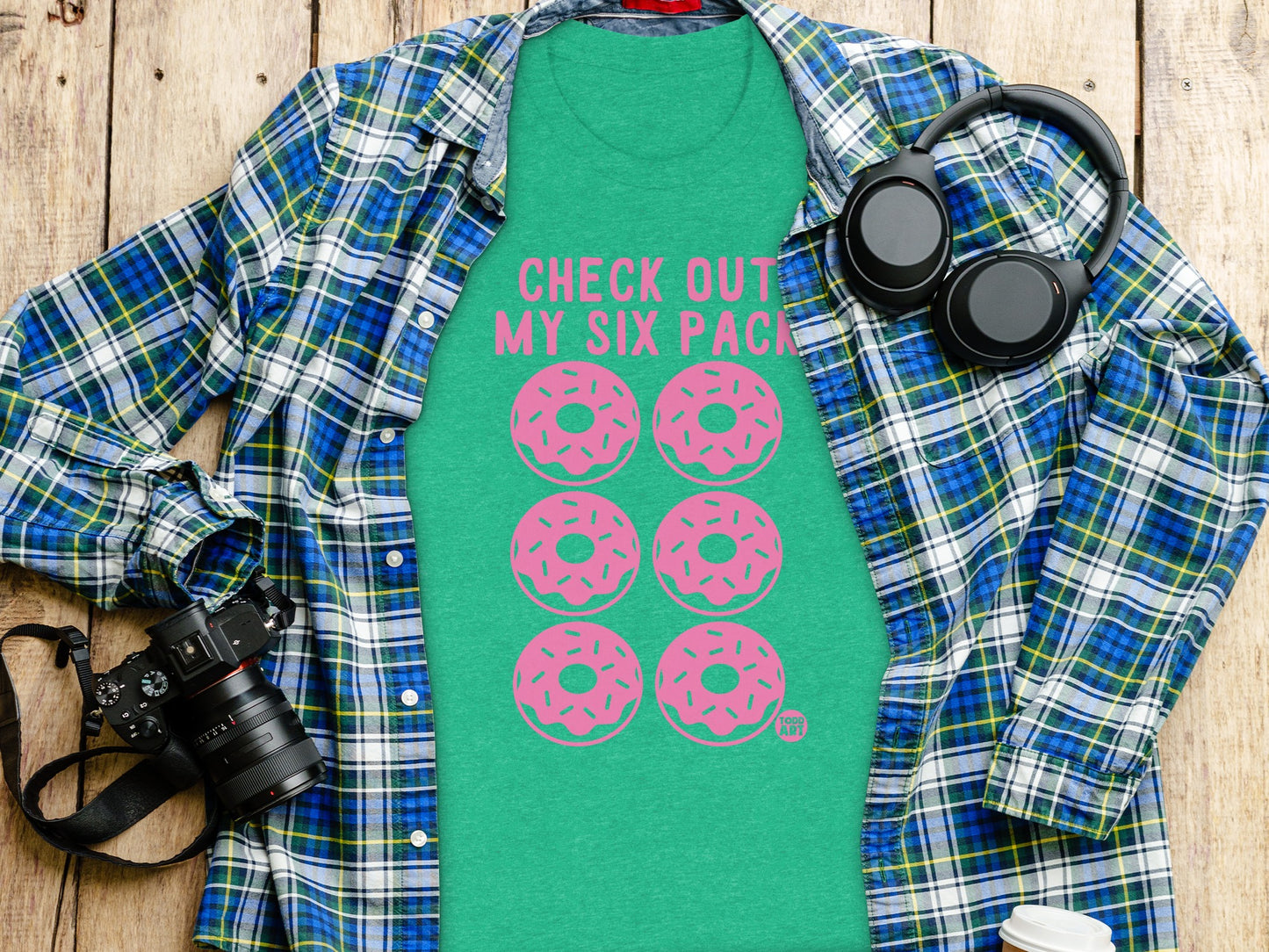 Check Out My Six Pack Donut Graphic T-Shirt