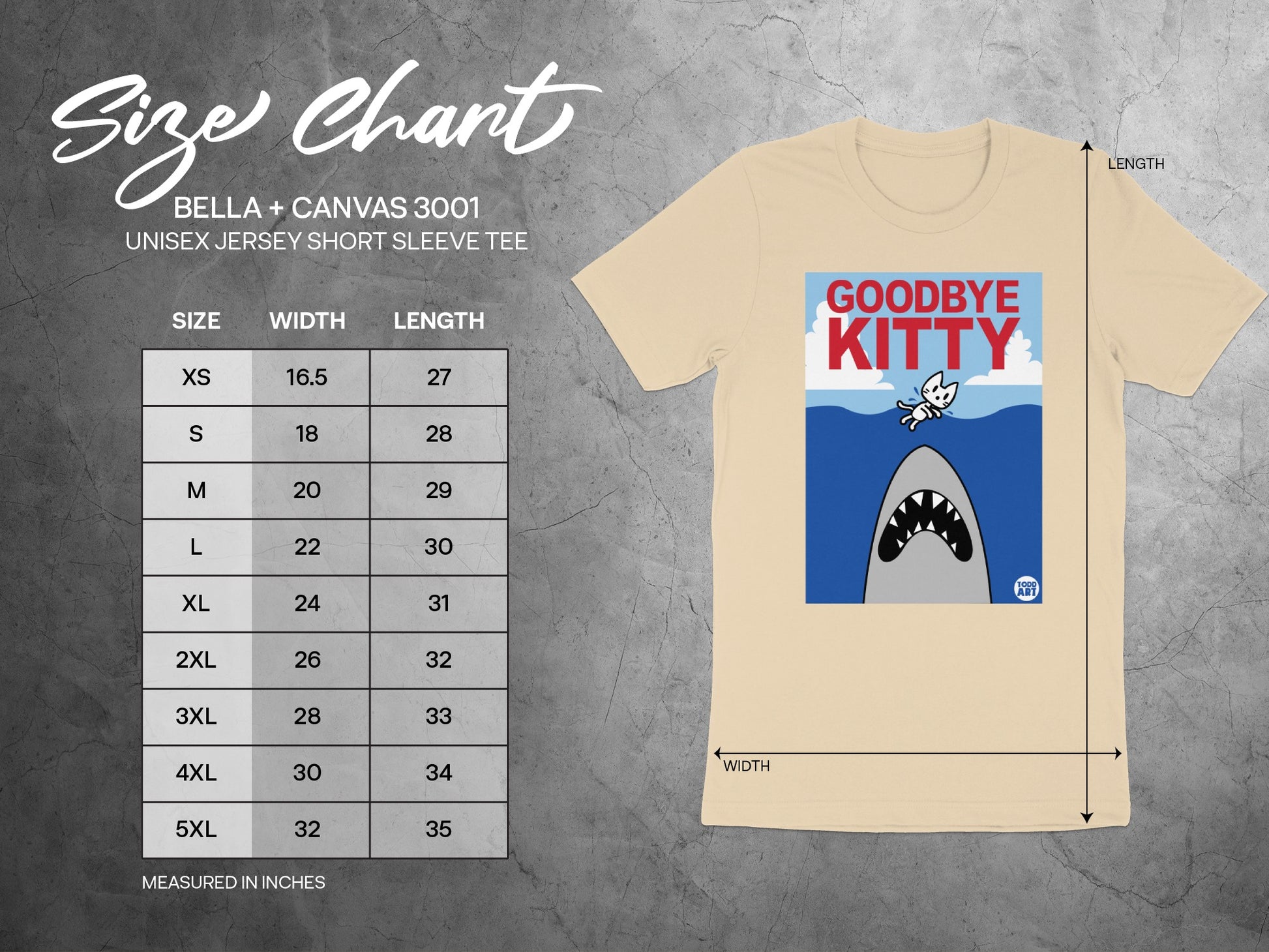 Goodbye Kitty Shark Graphic Unisex Jersey Tee Product