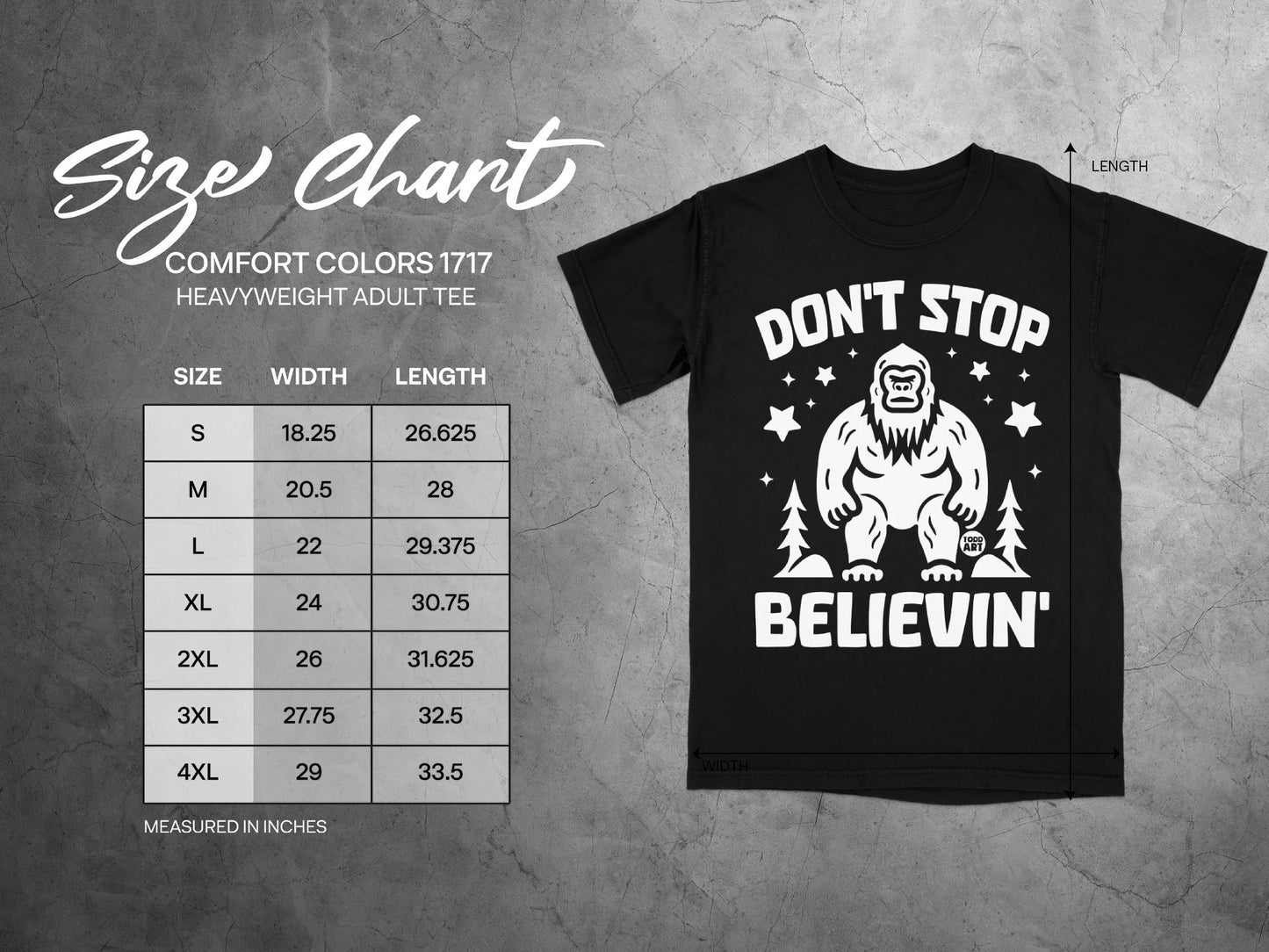 Don't Stop Believin' Gorilla T-Shirt for Adults