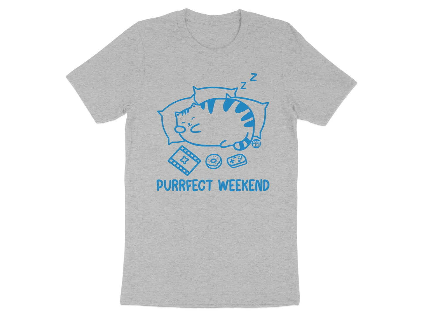 Purrfect Weekend Cute Sleeping Cat T-Shirt Product