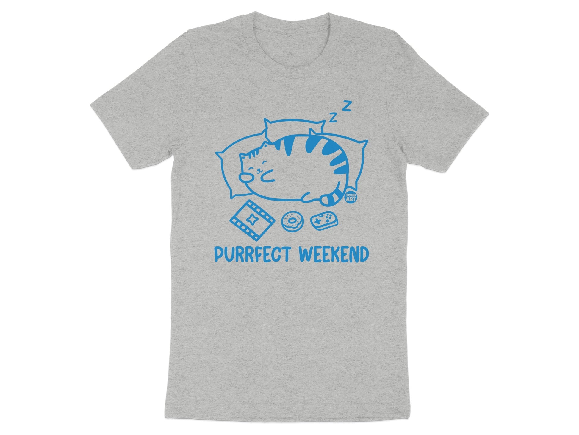 Purrfect Weekend Cute Sleeping Cat T-Shirt Product