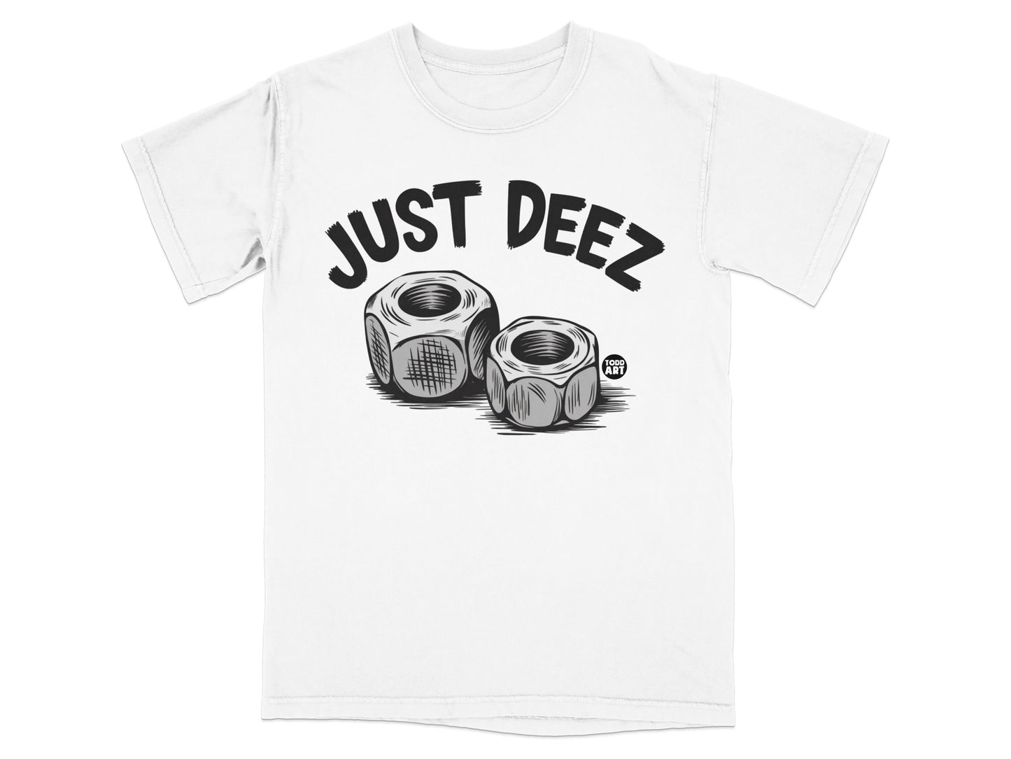 JUST DEEZ Nuts Graphic White Novelty product type