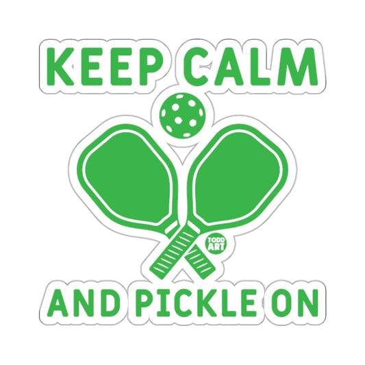 Keep Calm And Pickle On Green Paddles Ball 