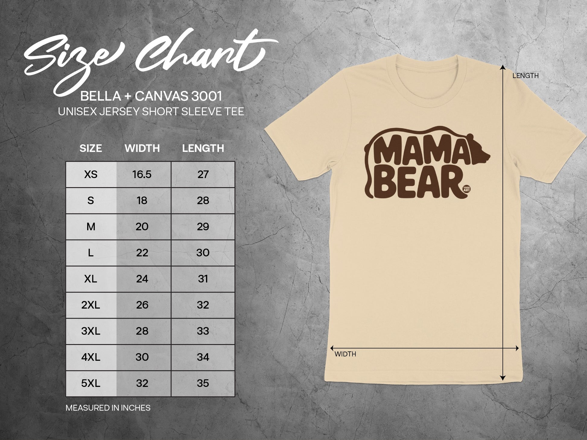 MAMA BEAR Bella Canvas 3001 Unisex Short Sleeve Tee
