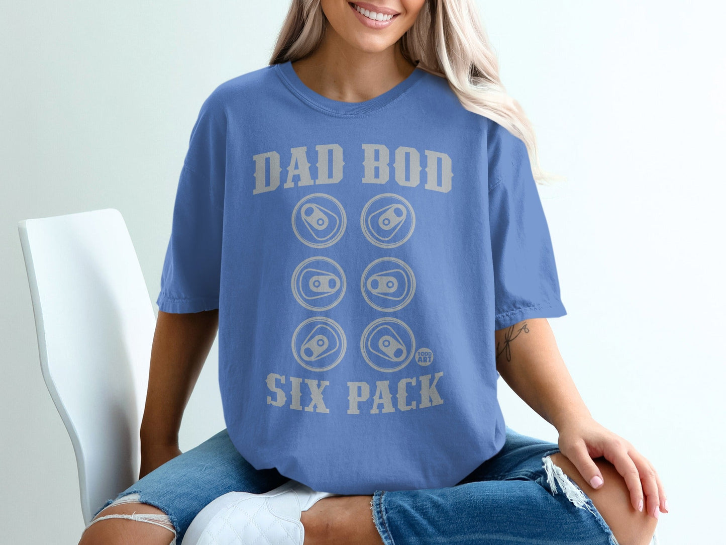 Dad Bod Six Pack Graphic Design T-Shirt