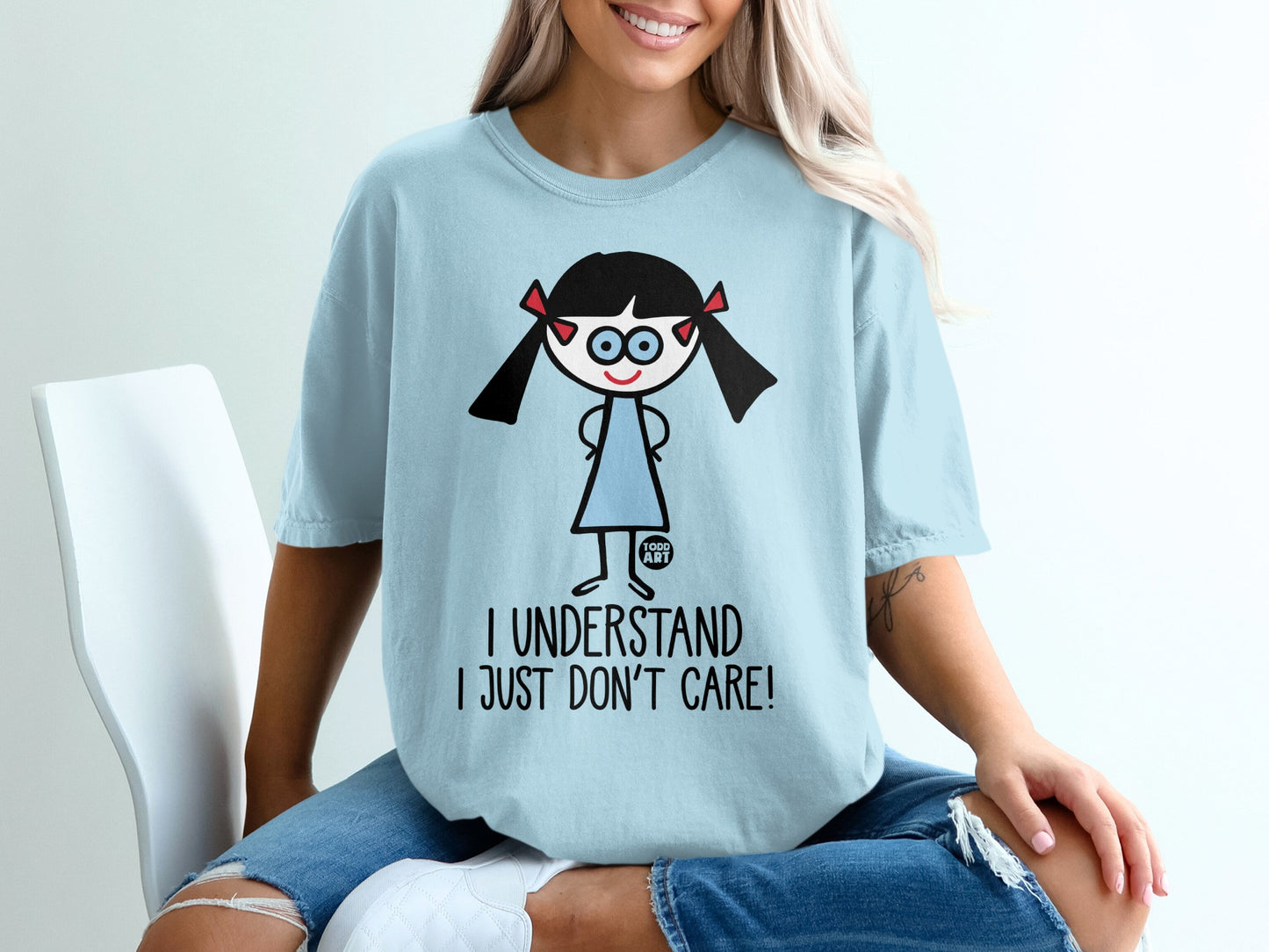I Understand I Just Don't Care Cartoon Character Shirt
