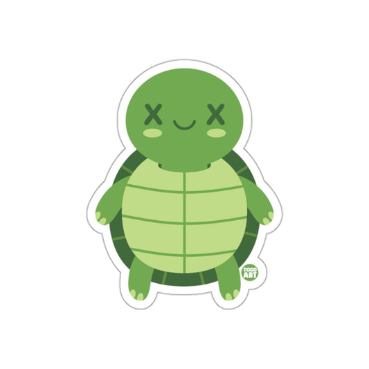 Cute Green Turtle Kawaii Inspired Sticker Design sticker