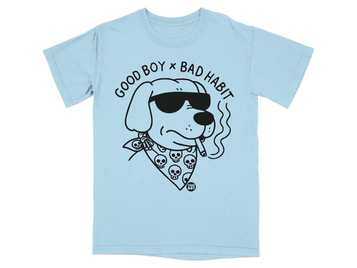 Cool Dog Smoking Good Boy X Bad Habit T-shirt