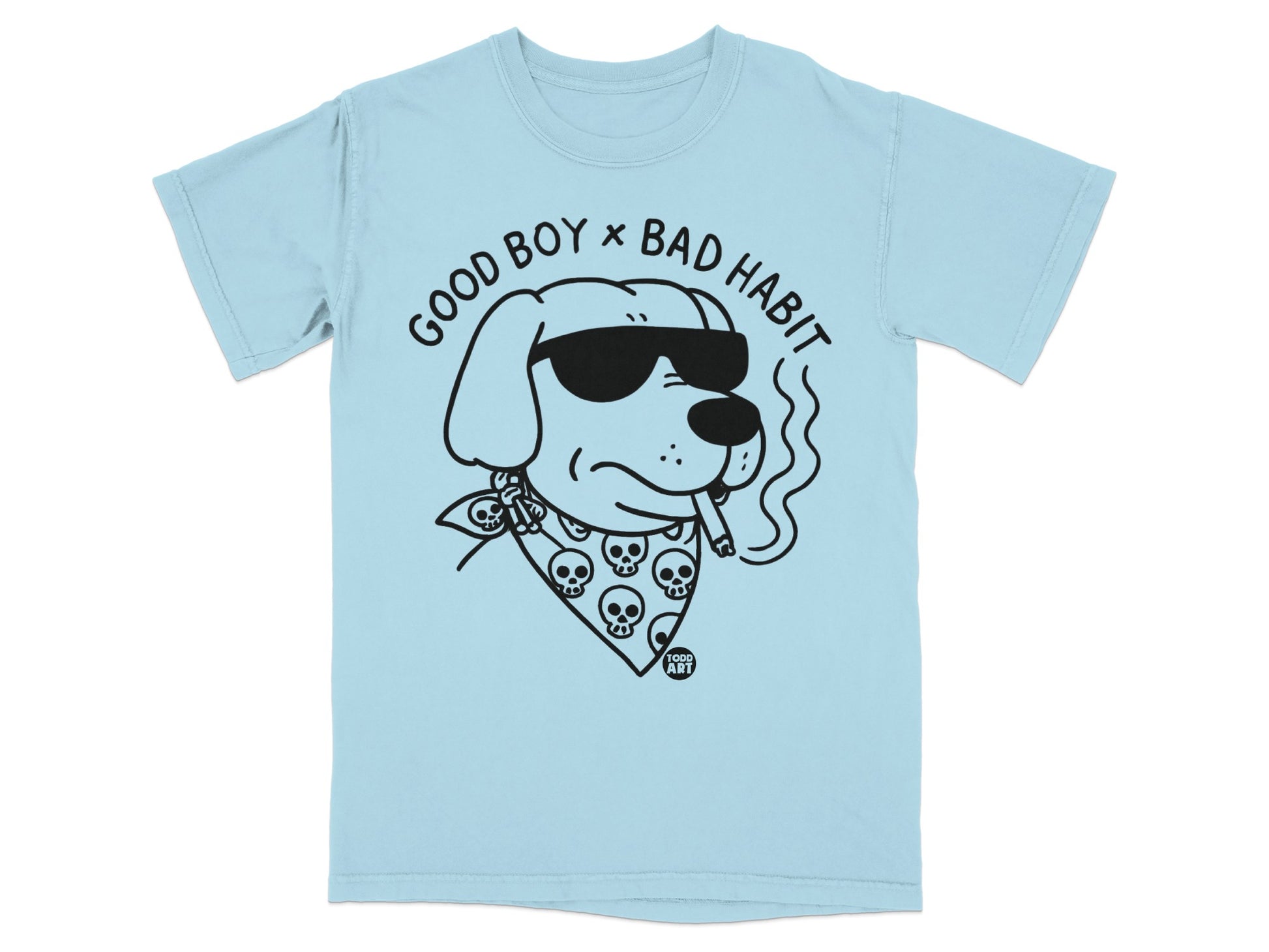 Cool Dog Smoking Good Boy X Bad Habit T-shirt
