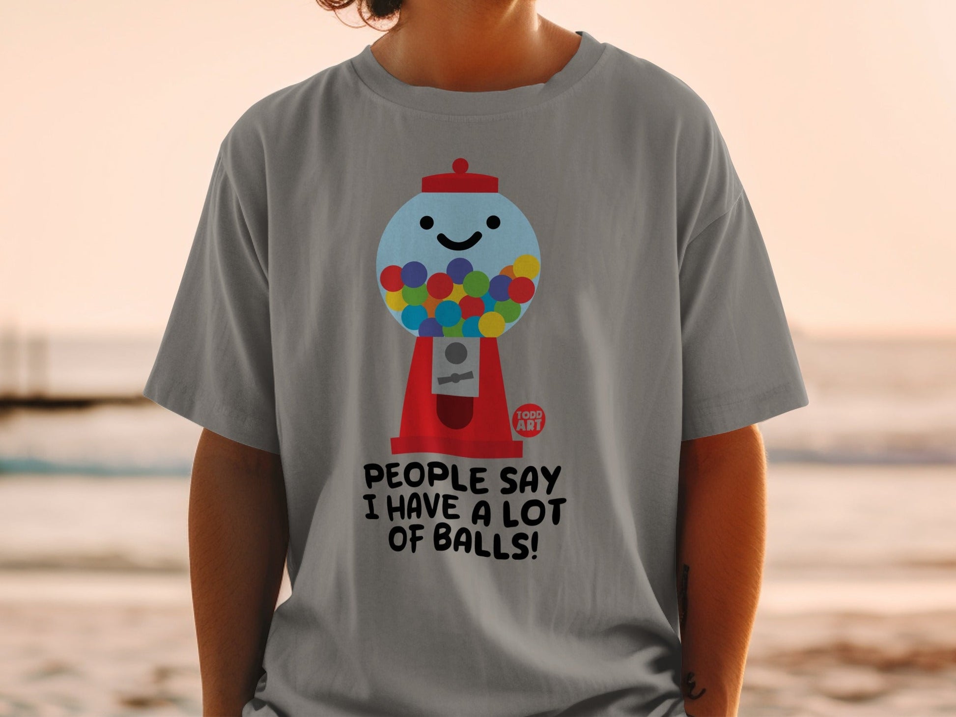 Fun Gumball Machine Graphic Top Funny Shirt