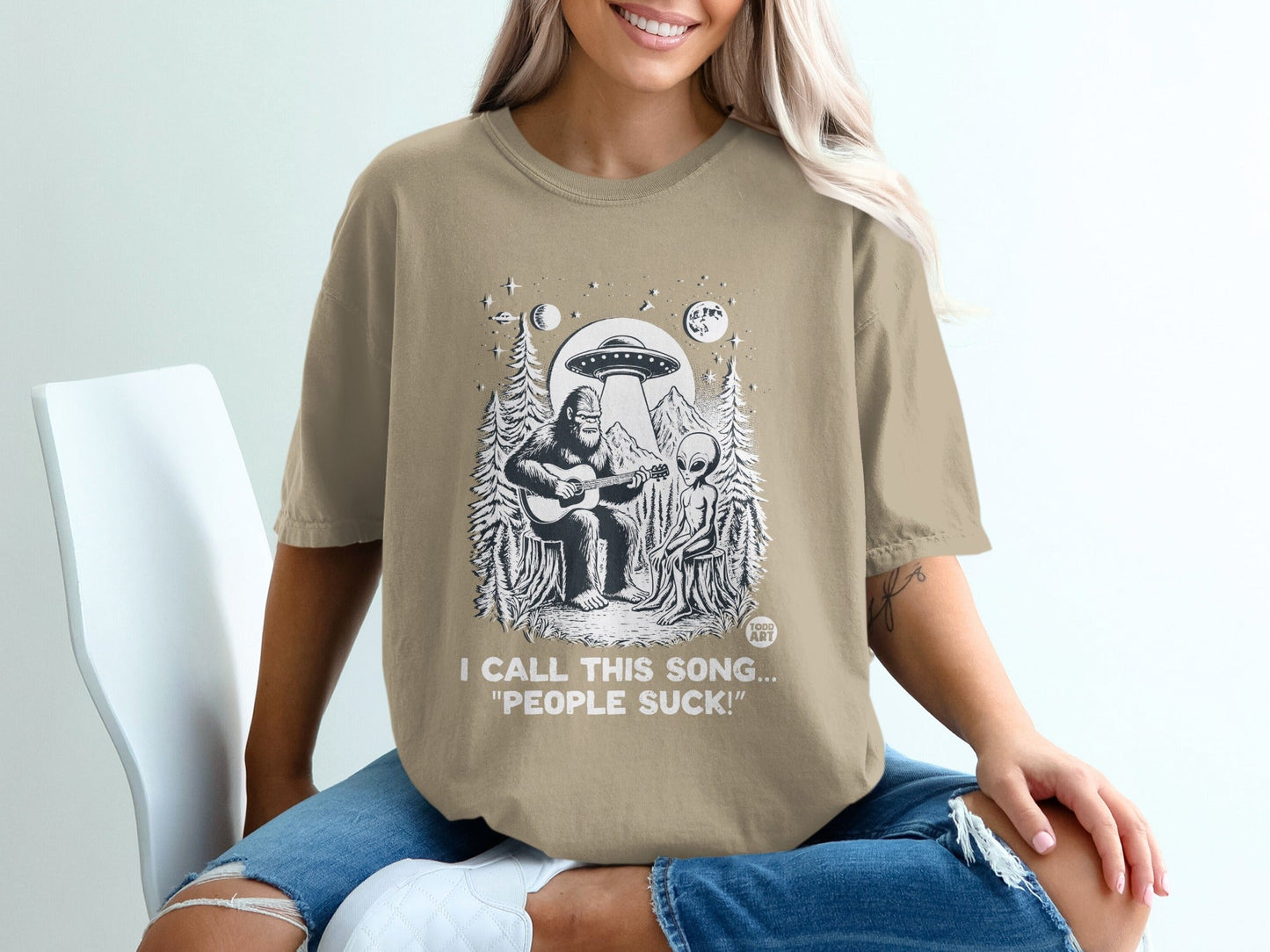 I Call This Song People Suck Bigfoot Graphic Tee