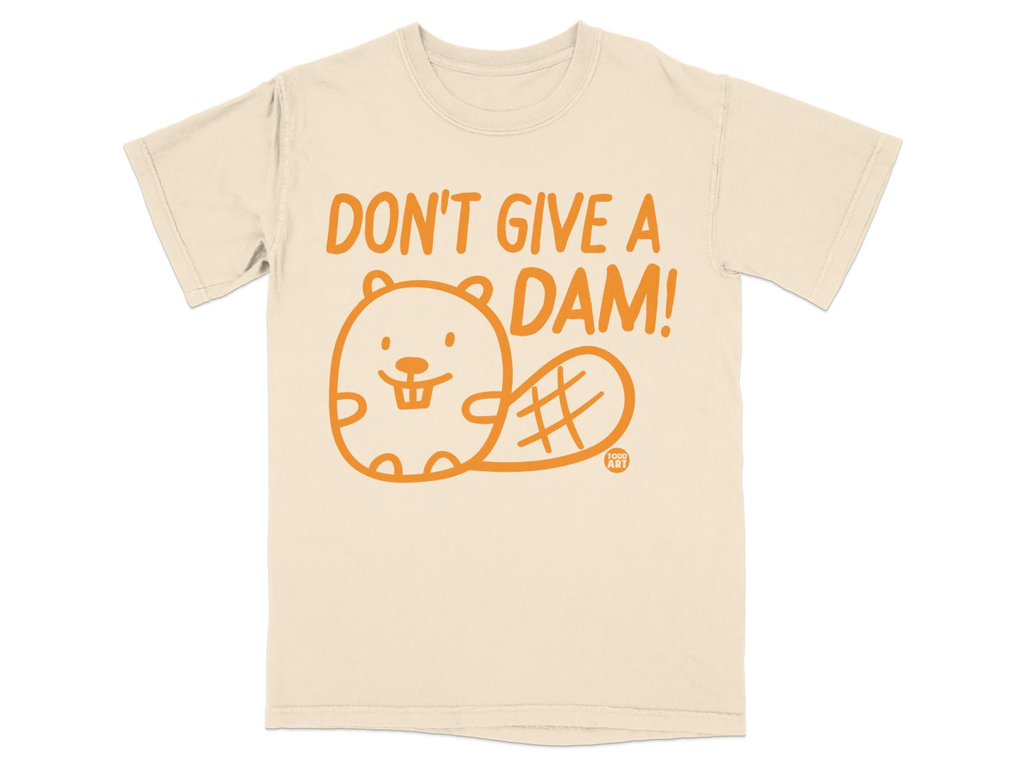 Don't Give A Dam Funny Beaver Graphic Tee Shirt