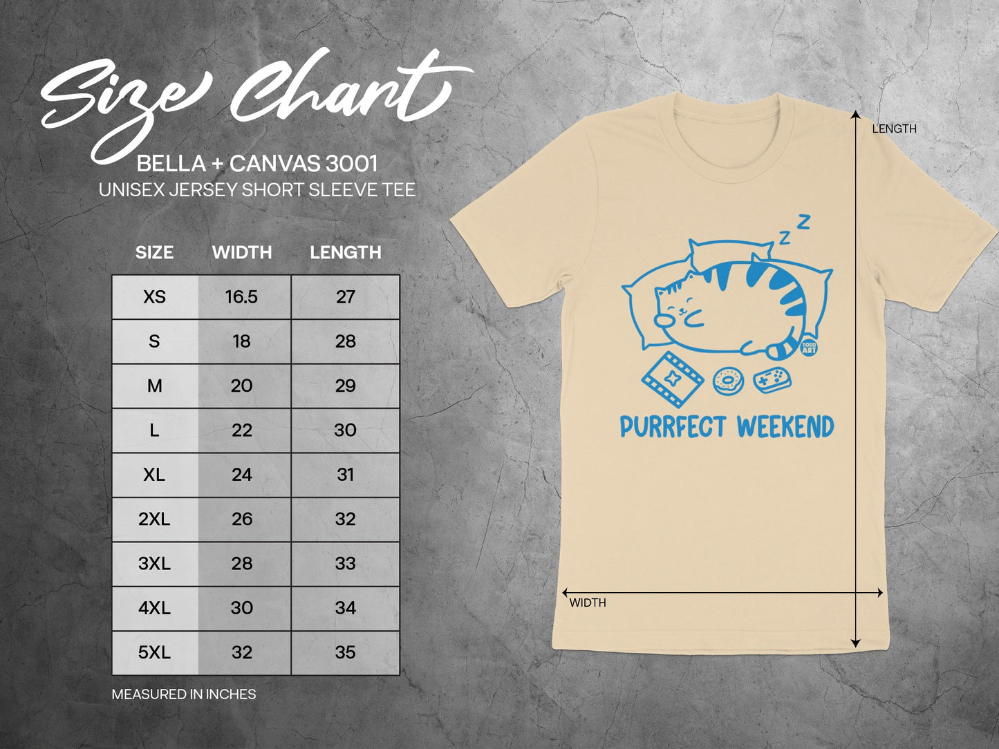 Purrfect Weekend Design Unisex Jersey Short Sleeve Shirt