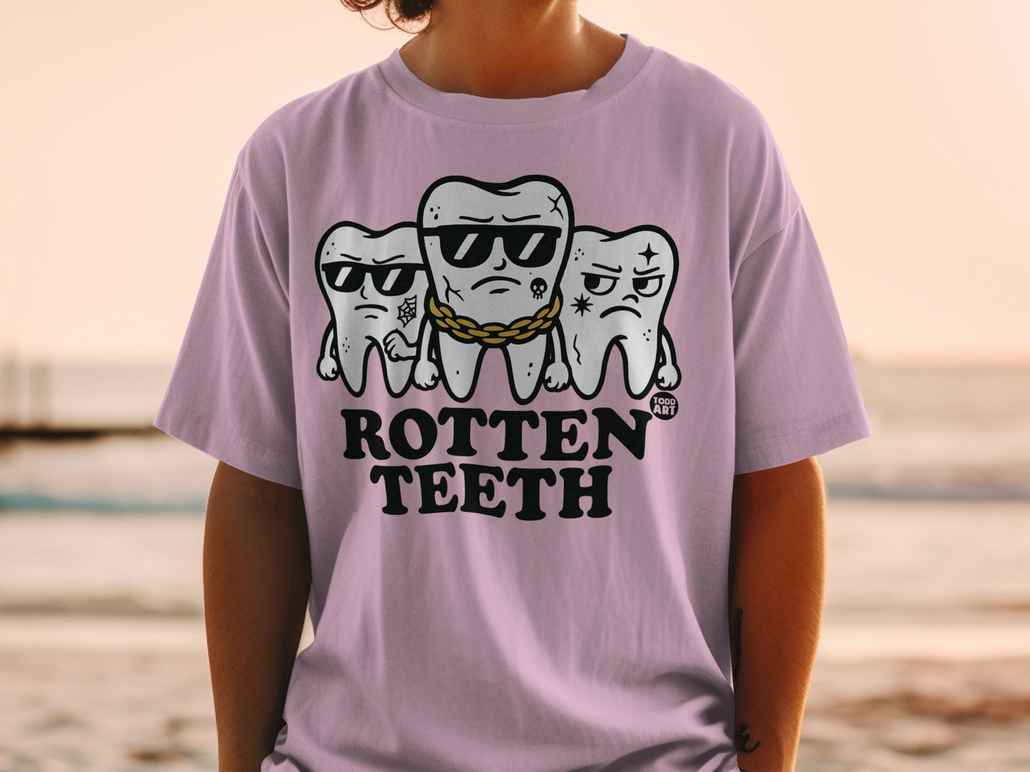 Three Teeth Sunglasses Chain Rotten Teeth Todd Art product type