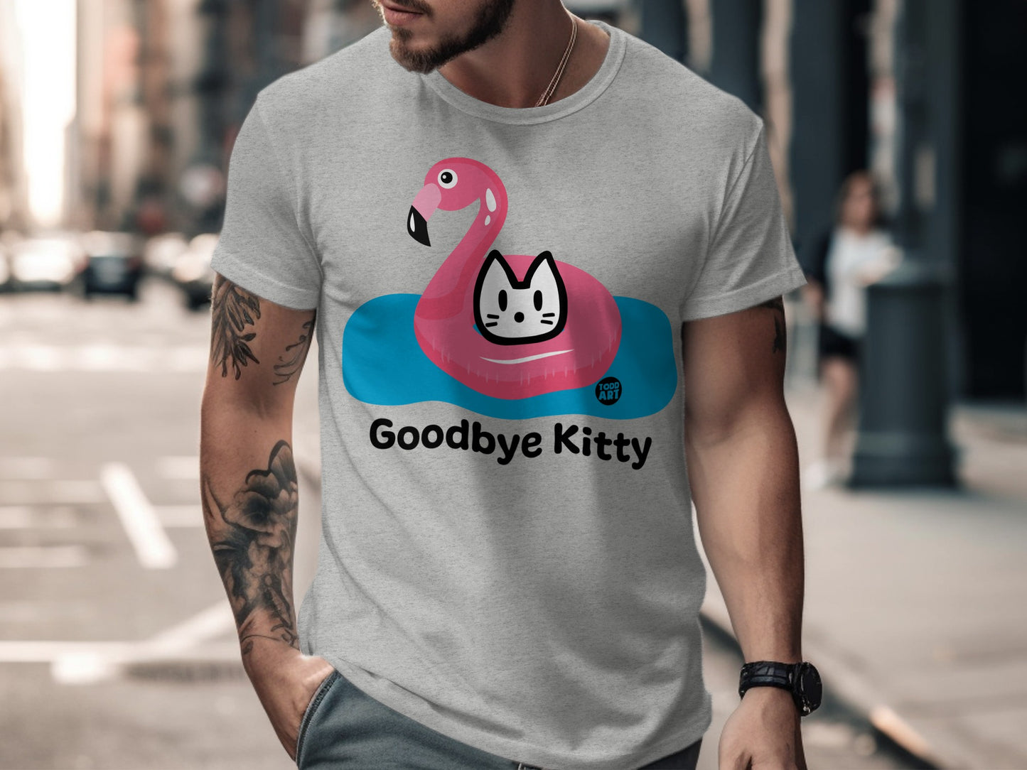 Goodbye Kitty Flamingo Inflatable T-Shirt Product