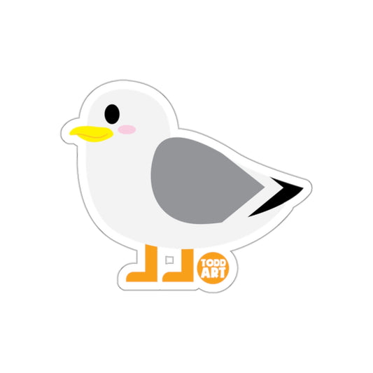 Cute Cartoon Seagull Sticker by Todd Art