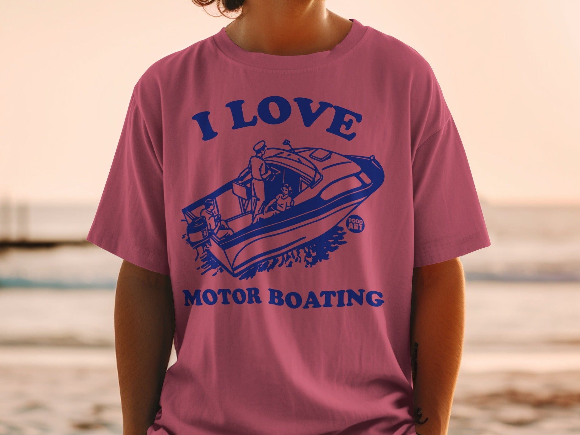I Love Motor Boating Graphic T-Shirt