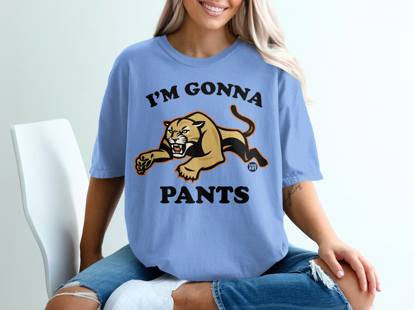 I'm Gonna Pants Panther Graphic T-Shirt Clothing Item