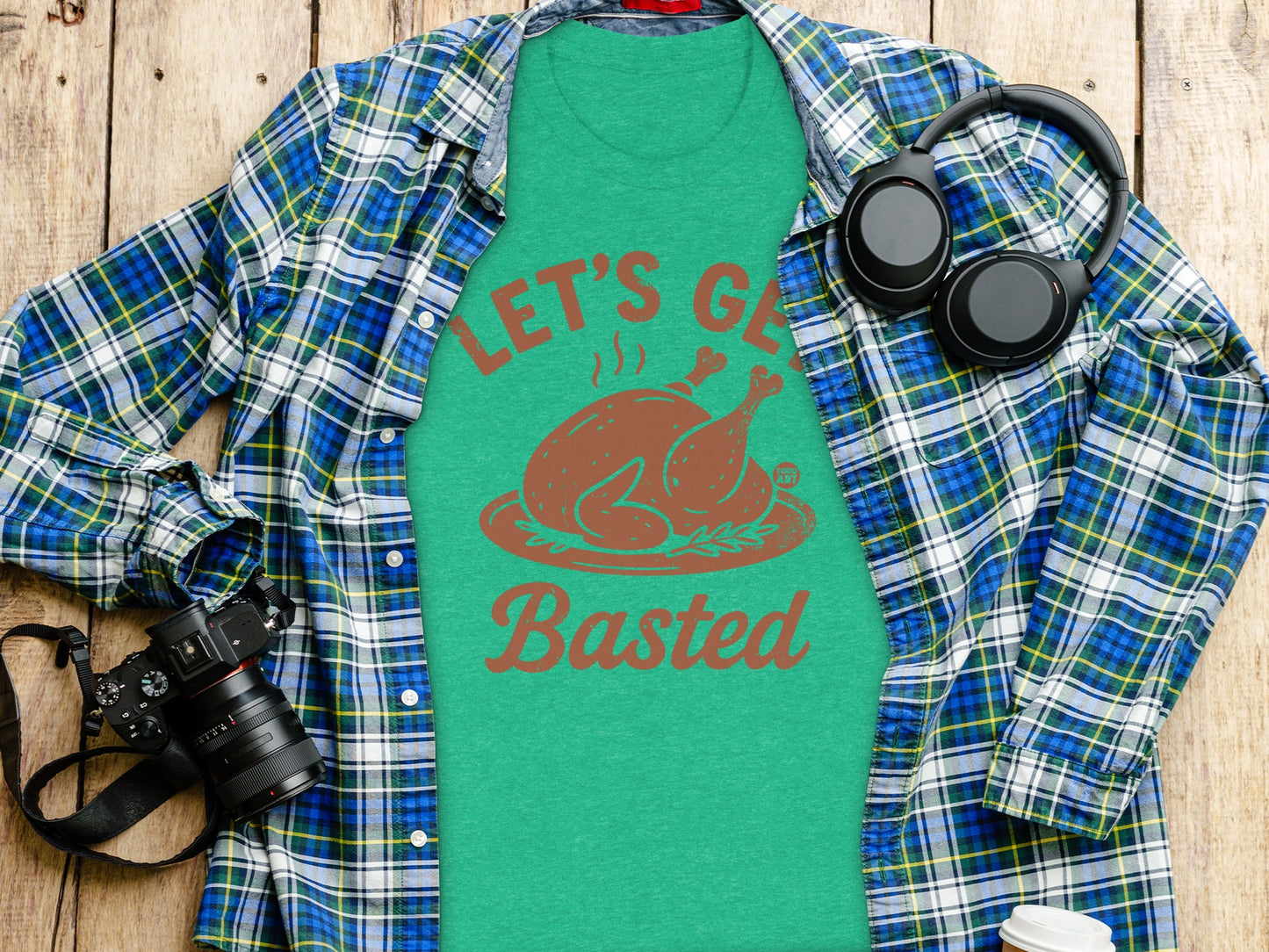 Let's Get Basted Thanksgiving Graphic T-shirt