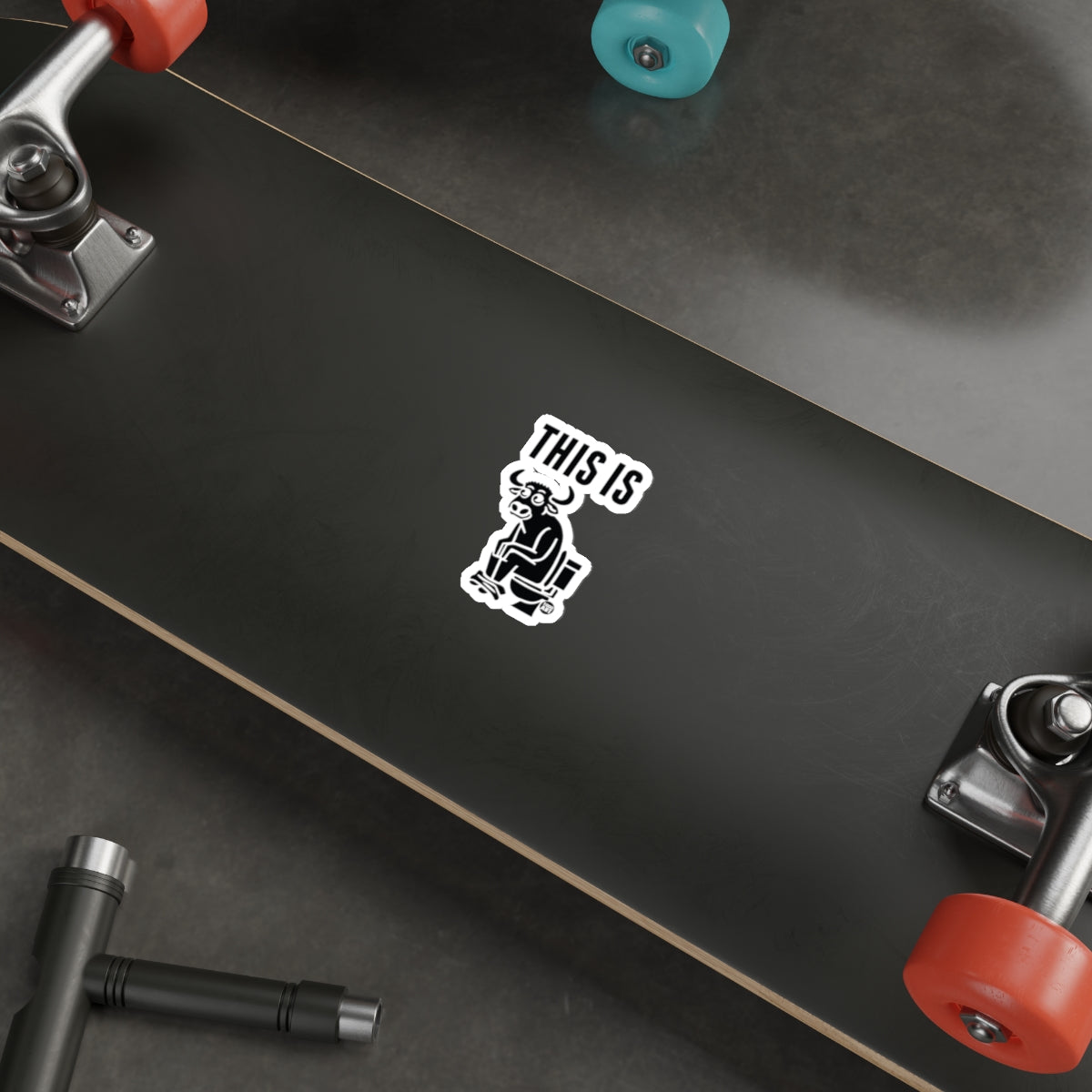 THIS IS Hip Graphic Sticker Design for Skateboards