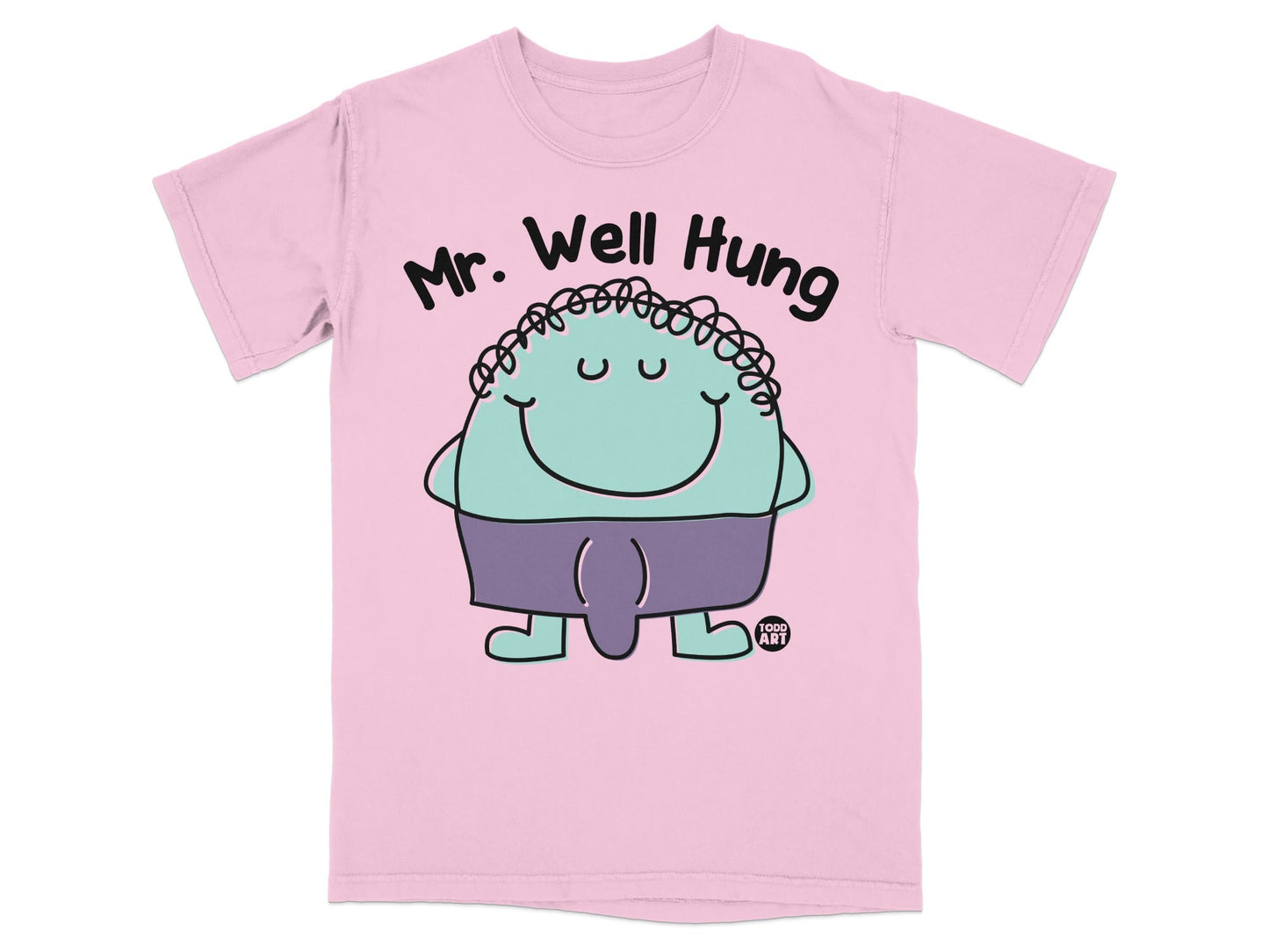 Mr. Well Hung Cute Character Printed T-shirt
