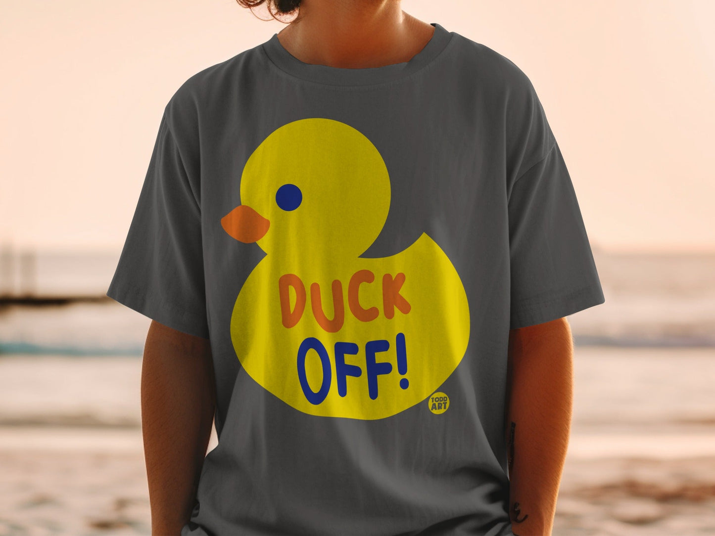 Duck Off! Todd Art Graphic Short Sleeve T-Shirt