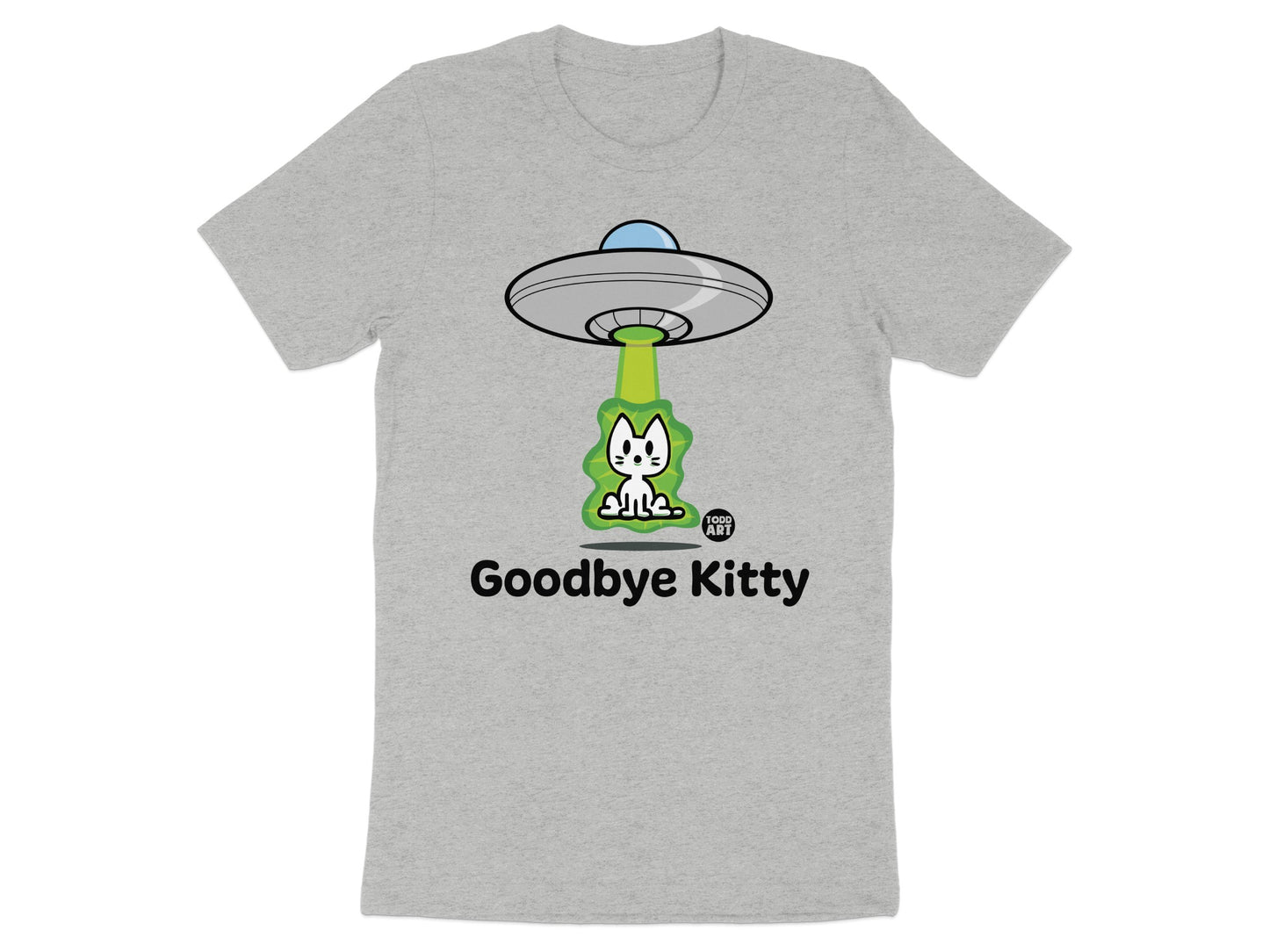 Goodbye Kitty Alien UFO Graphic T-Shirt