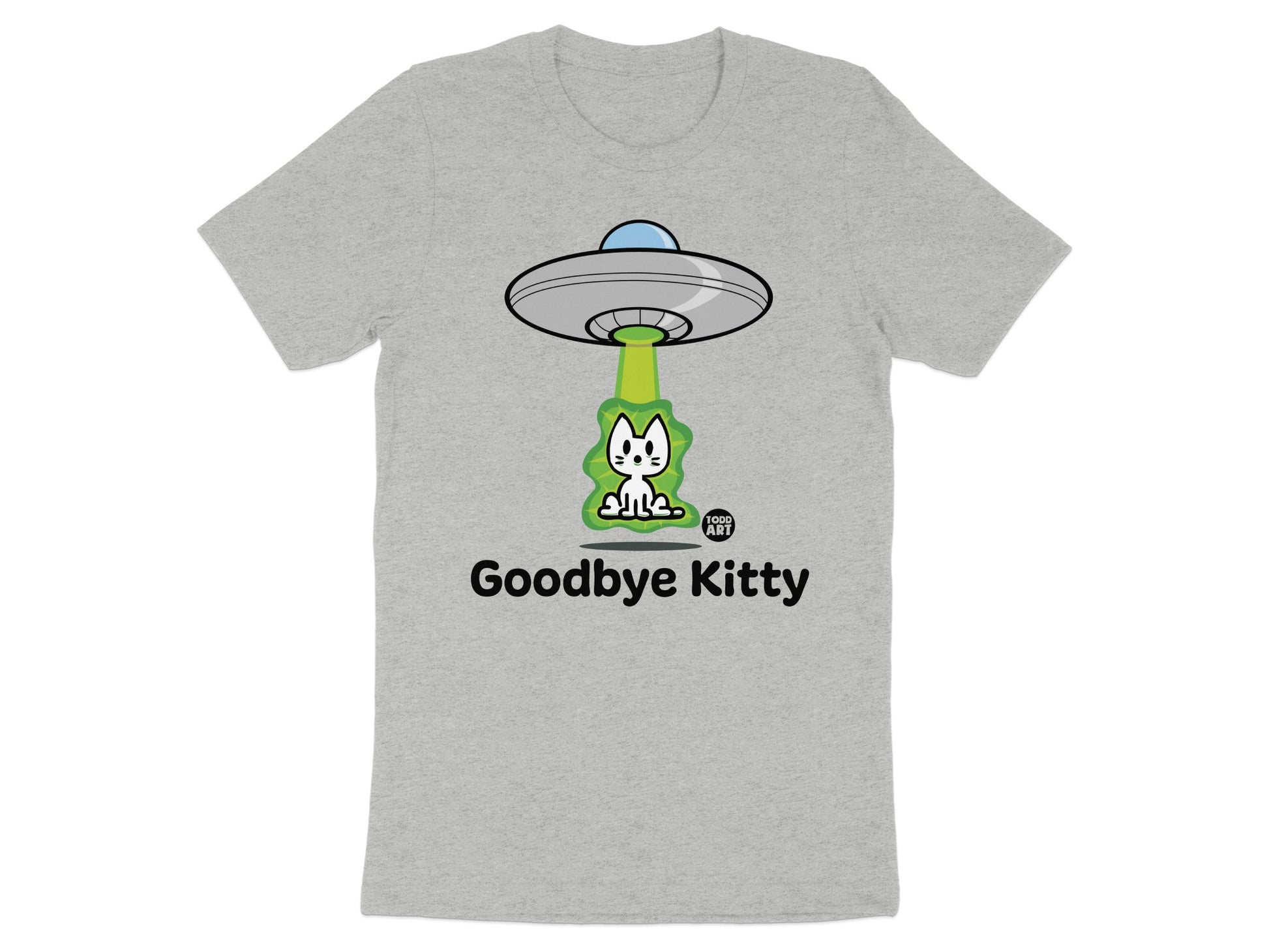 Goodbye Kitty Alien UFO Graphic T-Shirt