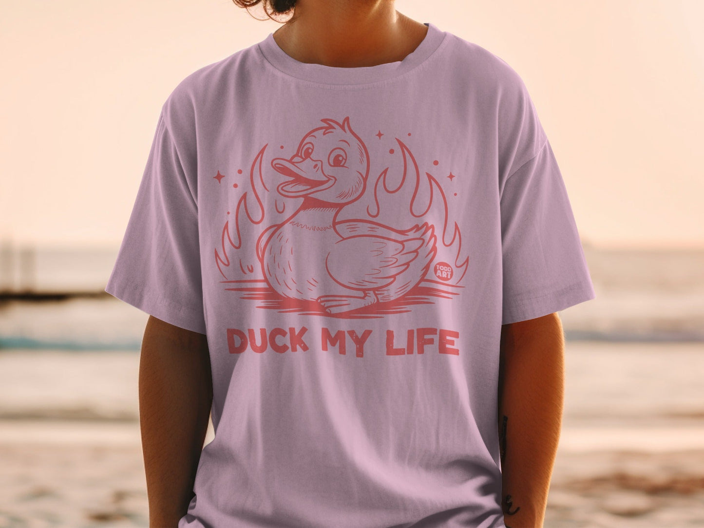 Funny Duck My Life Graphic Printed T-shirt