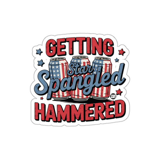 Getting Star Spangled Hammered Sticker Product