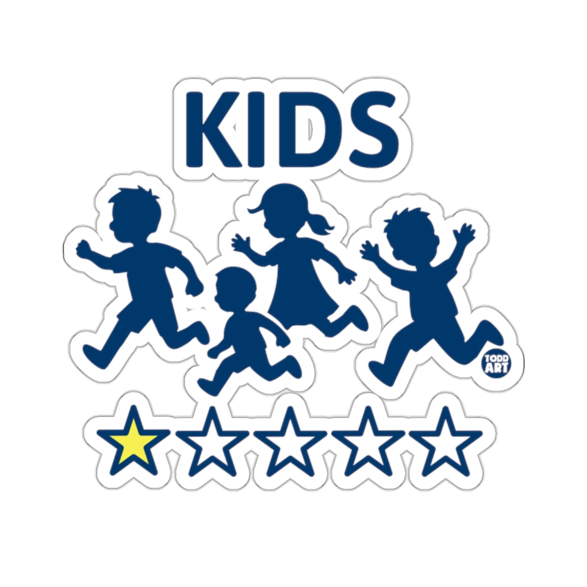 KIDS Four Running Children One Star Rating TODD ART 
