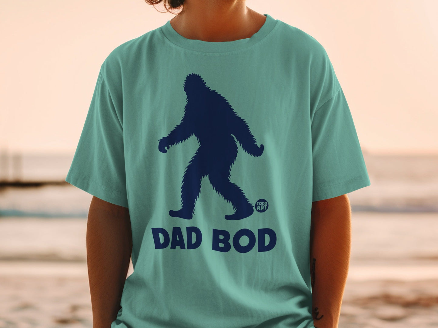 Bigfoot Dad Bod Graphic T-Shirt for Casual Wear