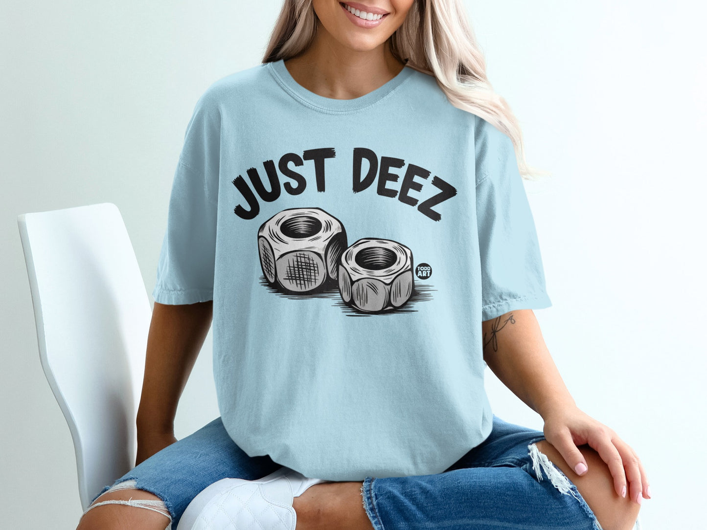 JUST DEEZ Funny Mechanical Fastener Graphic Shirt product type