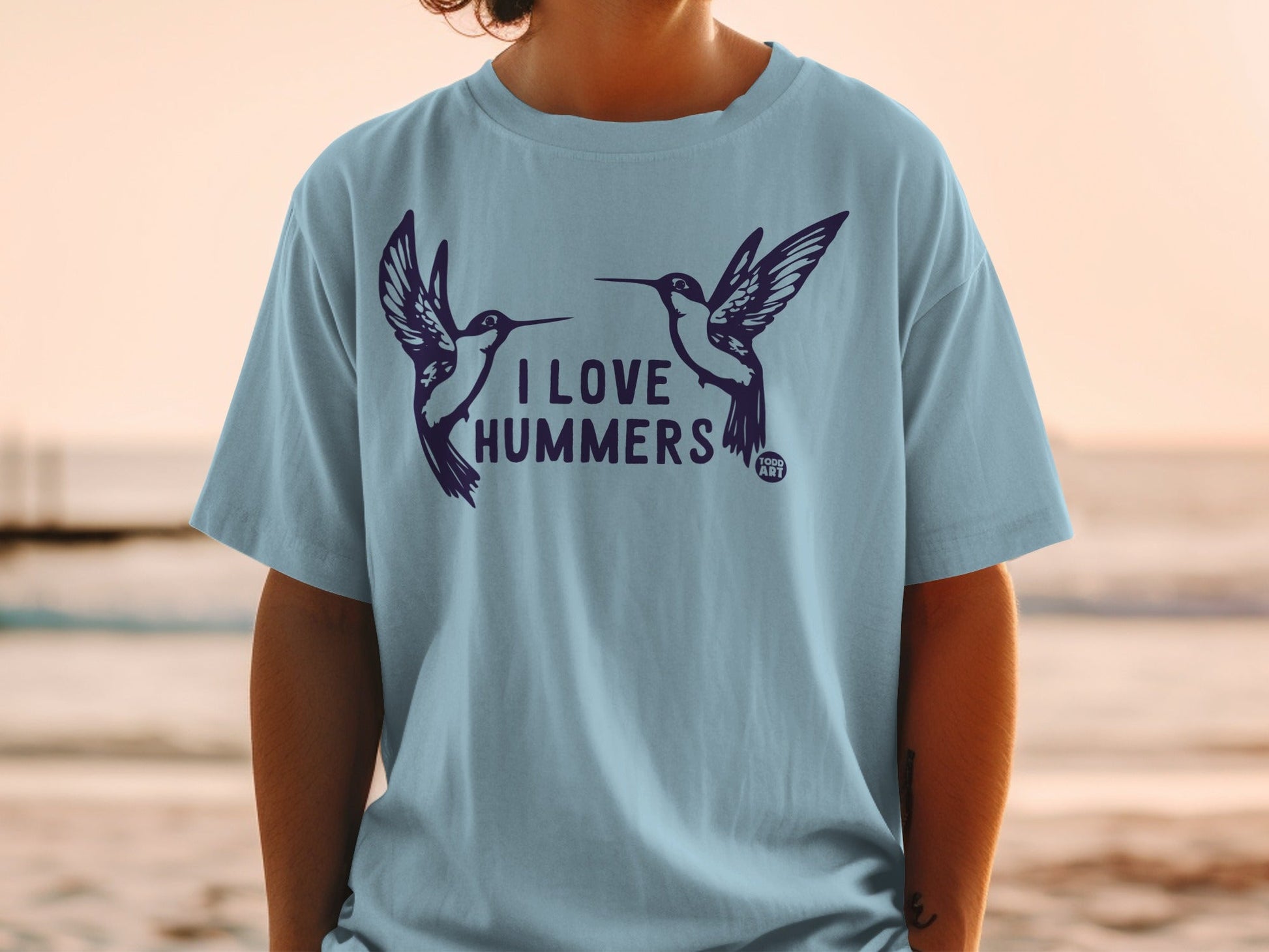 I Love Hummers Hummingbird Graphic Tee Shirt
