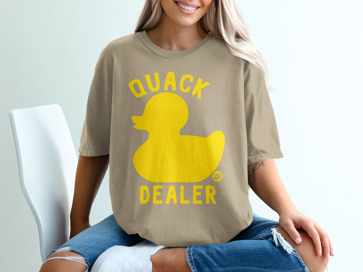 Quack Dealer Graphic Tee with Rubber Duck Design