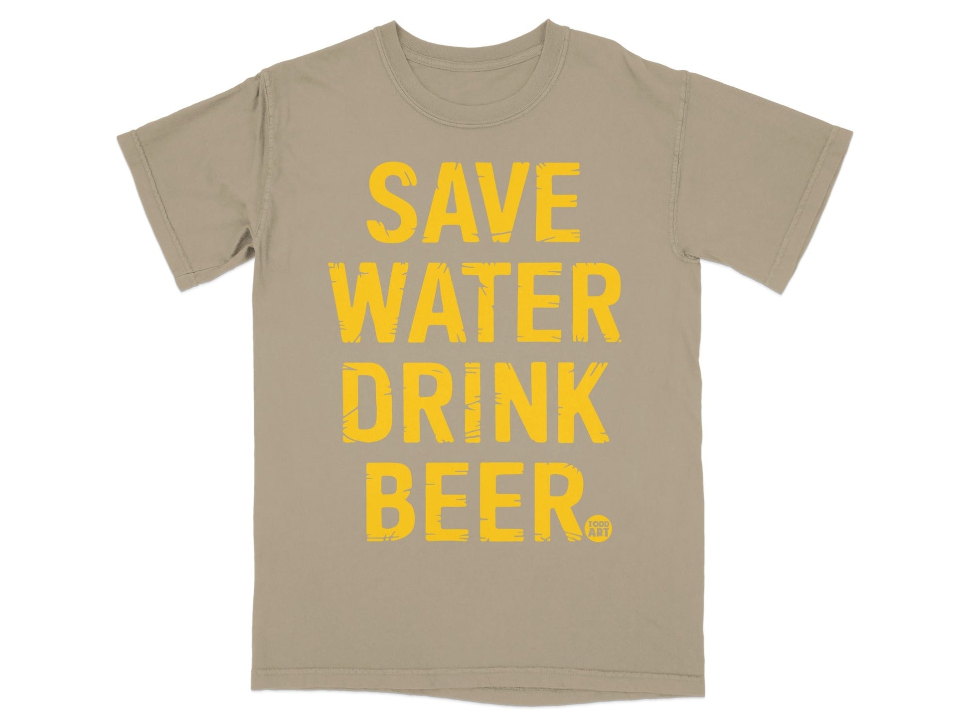 Save Water Drink Beer Graphic T-Shirt with Bold Text