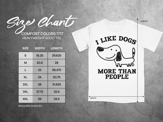 I Like Dogs More Than People Graphic Tee Shirt