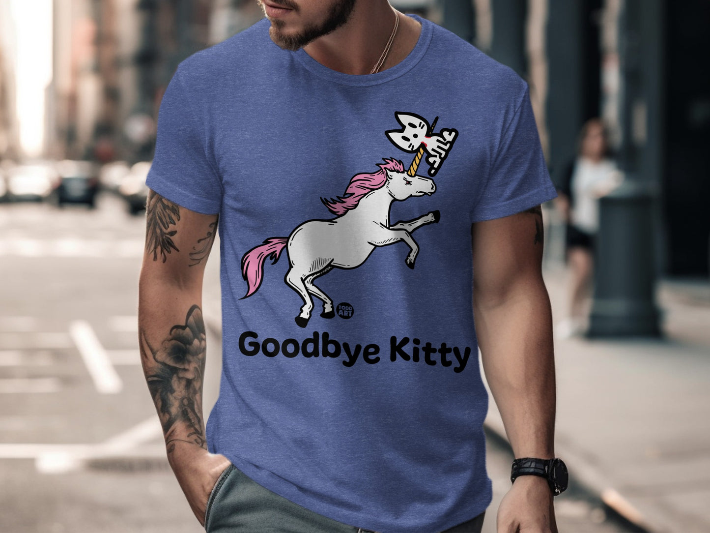 Goodbye Kitty Unicorn T-shirt with Playful Design