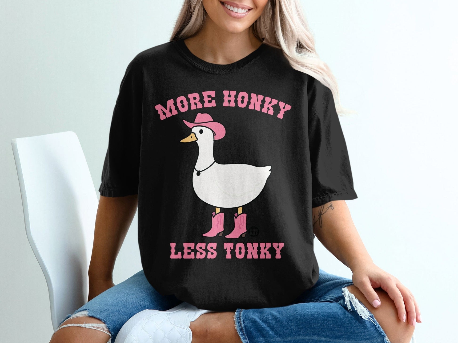 More Honky Less Tonky Duck Graphic T-Shirt