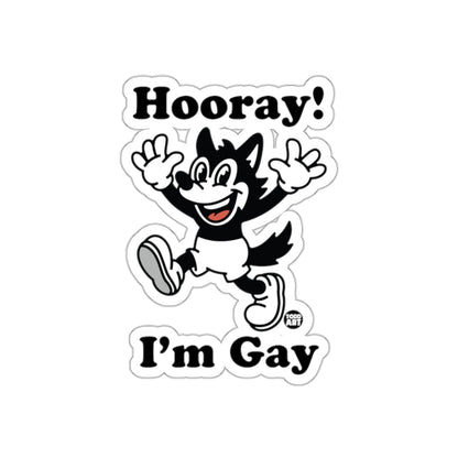 Hooray I'm Gay Graphic Sticker for Cheerful Expression