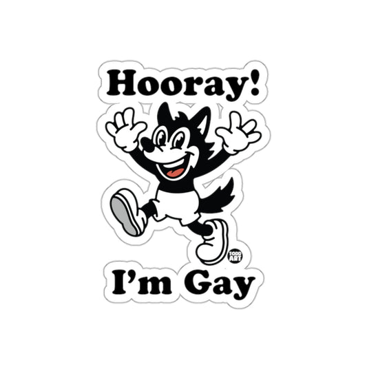 Hooray I'm Gay Graphic Sticker for Cheerful Expression