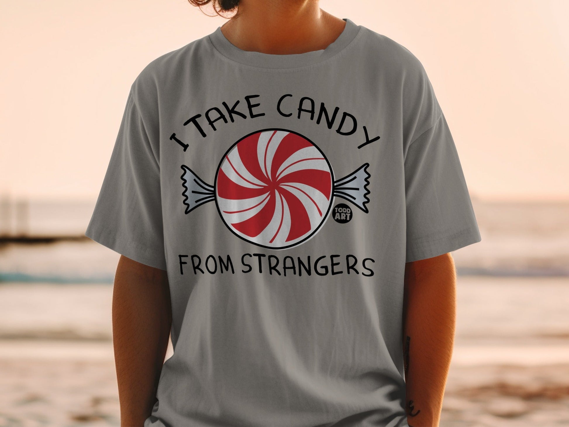 I Take Candy From Strangers Funny Graphic Tee