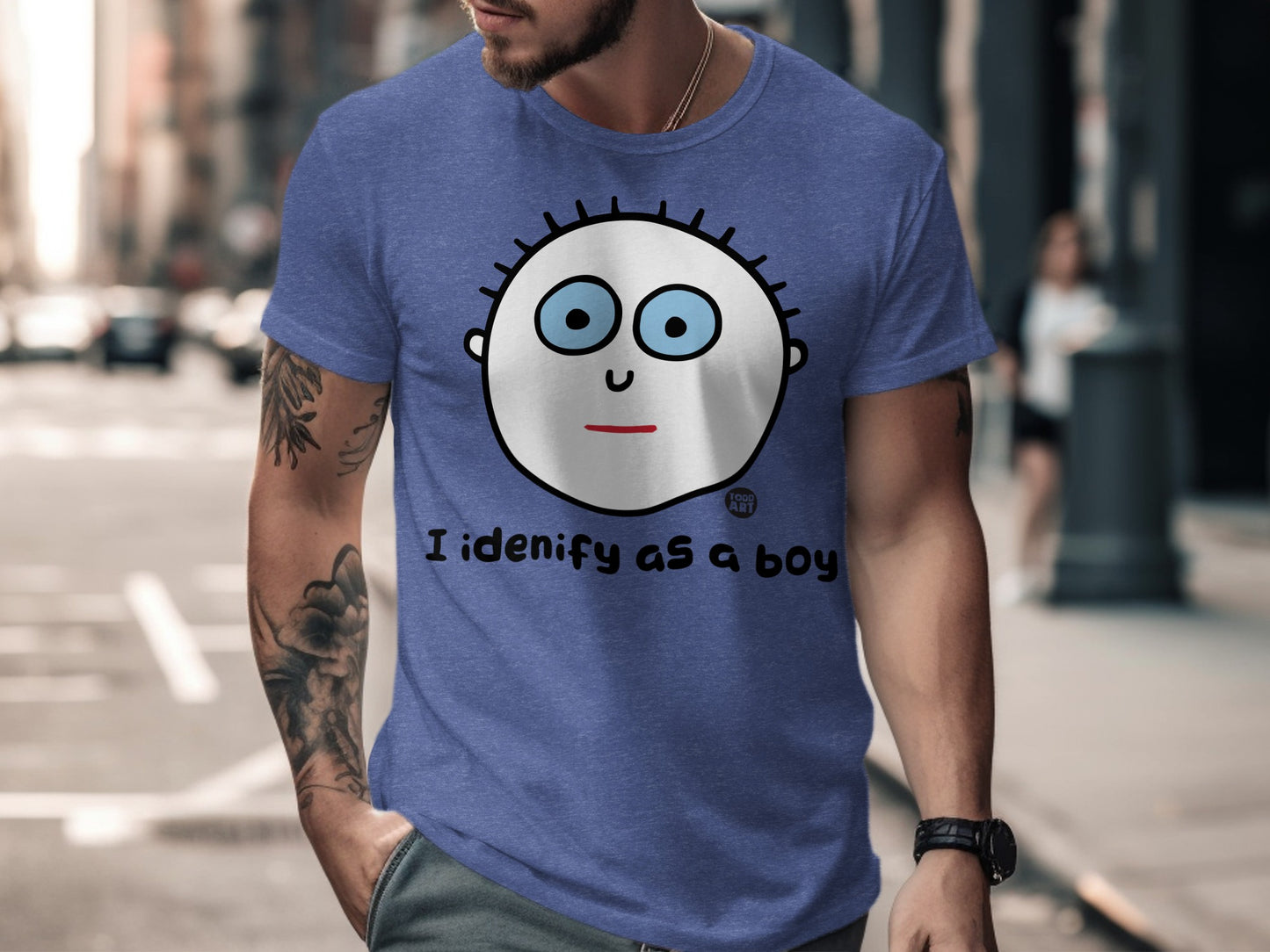 I Identify As A Boy Funny Graphic T-Shirt Product