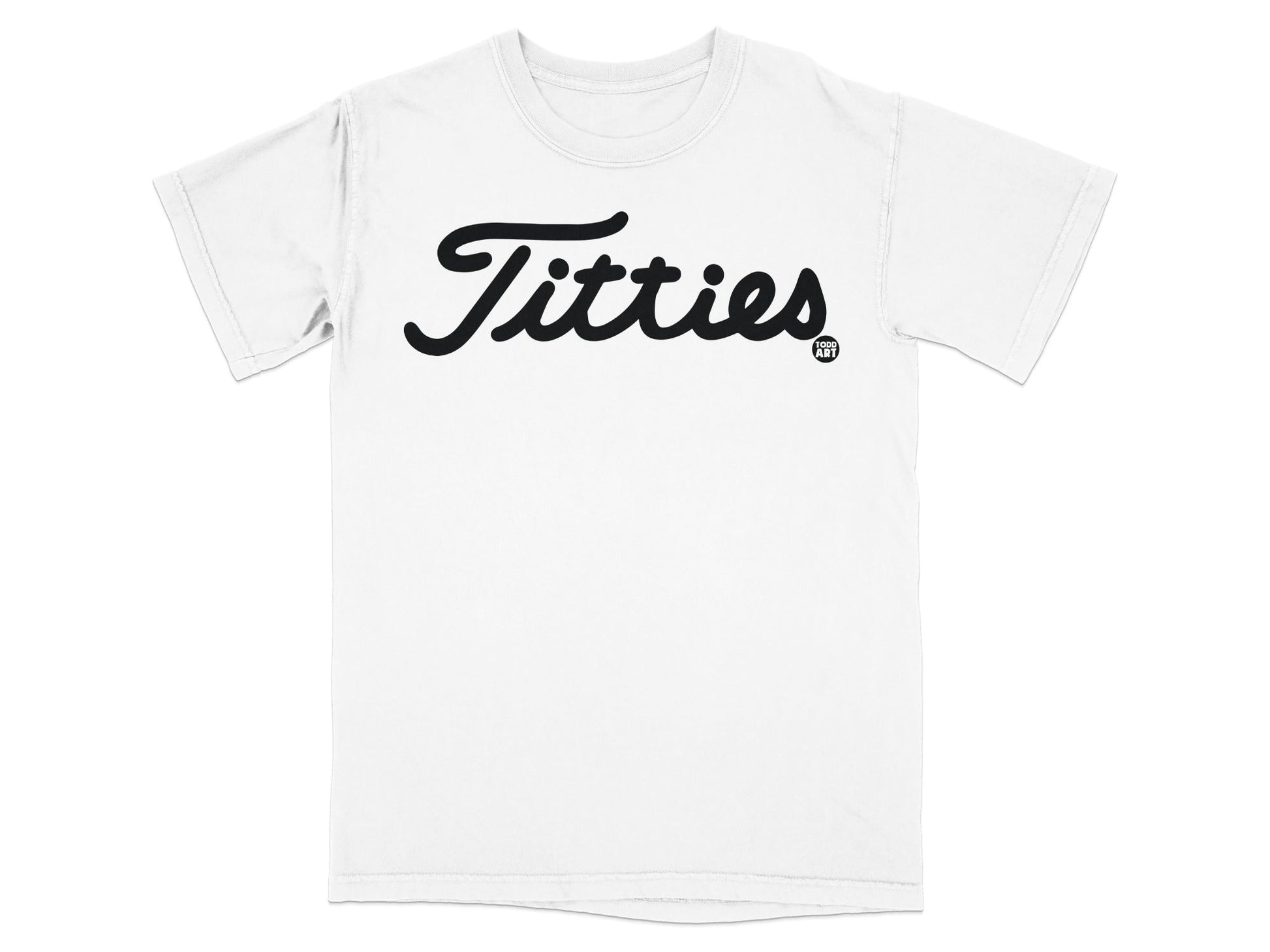 Titties Graphic Design Classic Fashion Tee Shirt