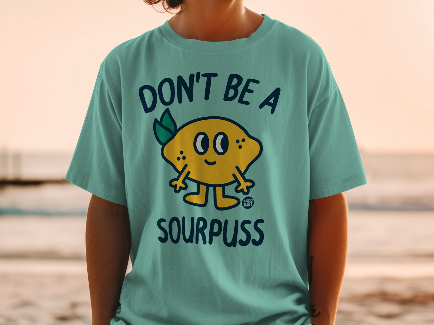 Don't Be A Sourpuss Lemon Character Graphic T-shirt product type