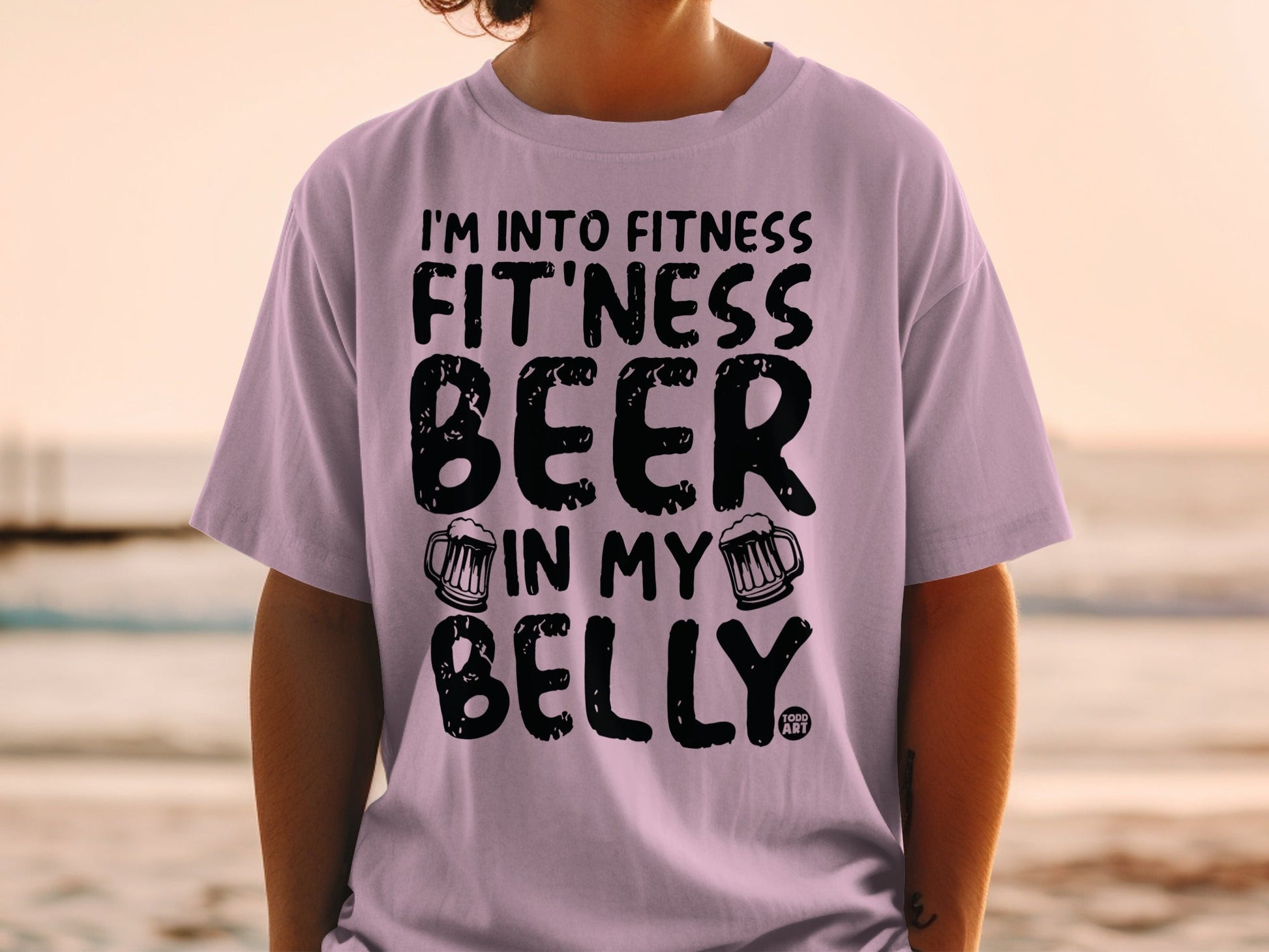 I'm Into Fitness Beer In My Belly Graphic T-shirt
