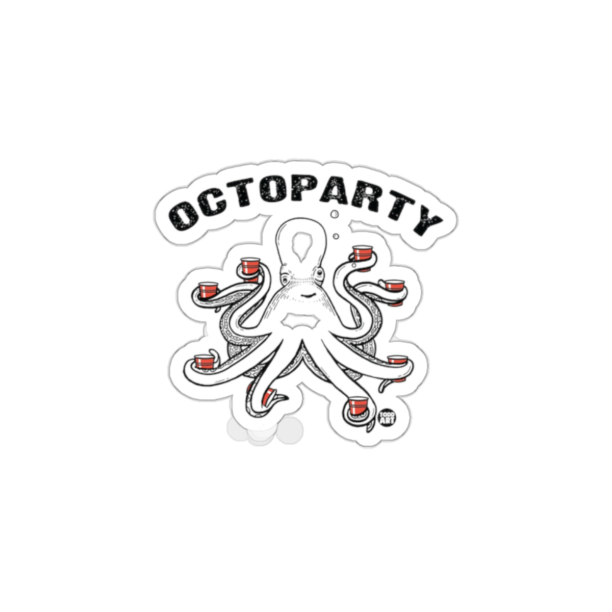 Fun and Unique Octoparty Sticker for Decals Enthusiasts