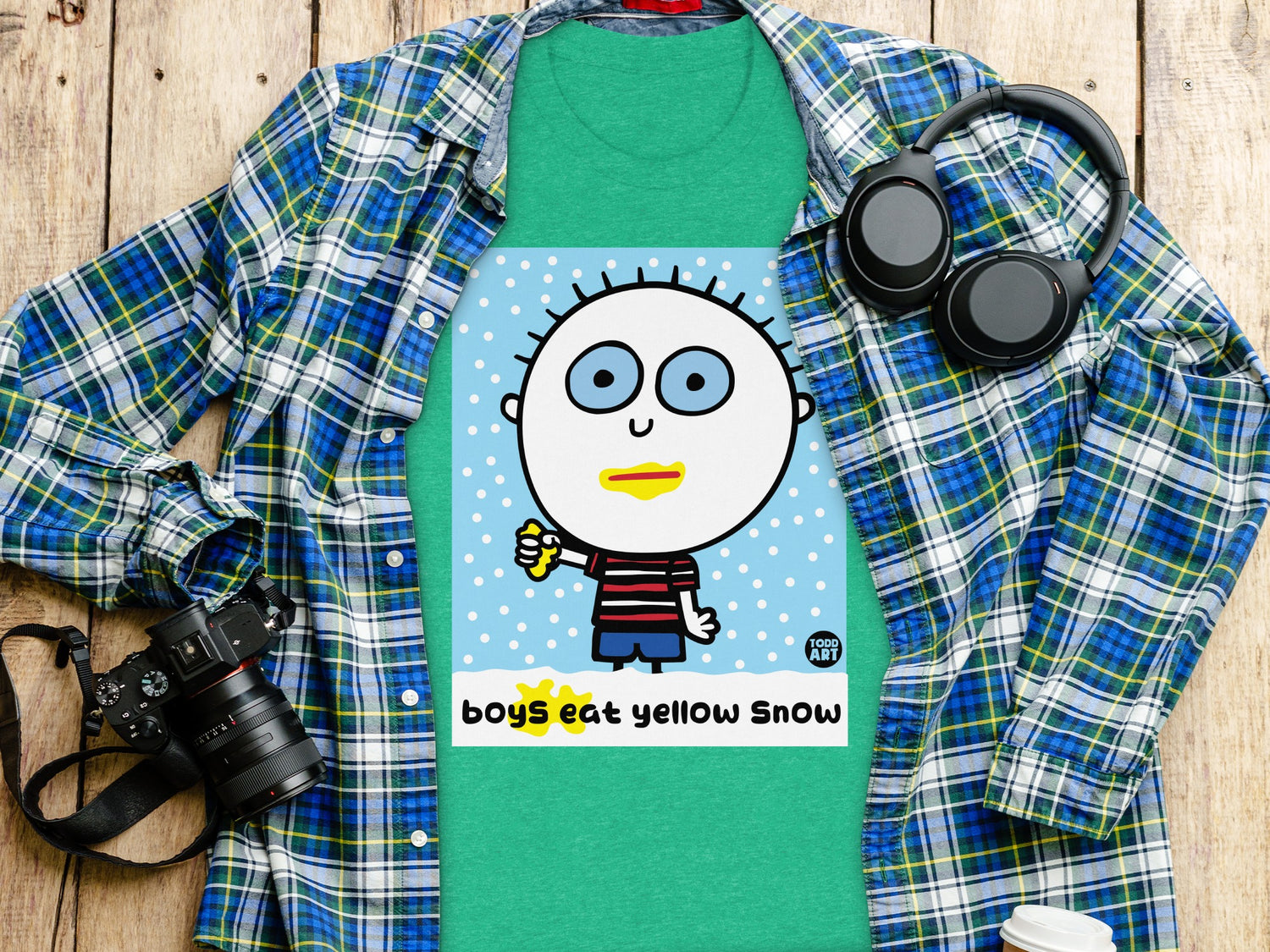 Boys Eat Yellow Snow Funny Graphic T-Shirt